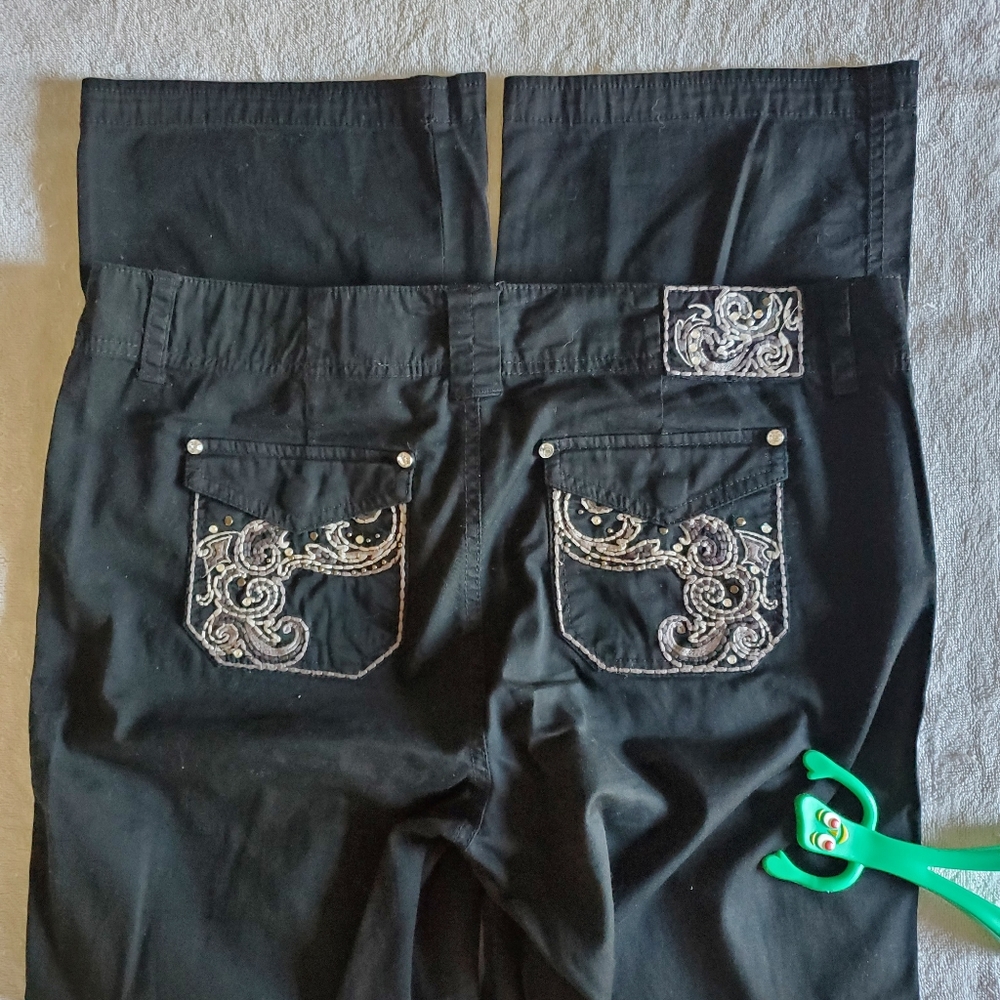 Style & Co Premium bling embroidered trousers 12P